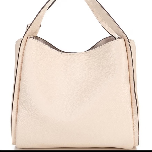 Kate Spade Knott Pebbled Leather Medium Crossbody Hobo Bag in Milk Cream - Picture 2 of 11